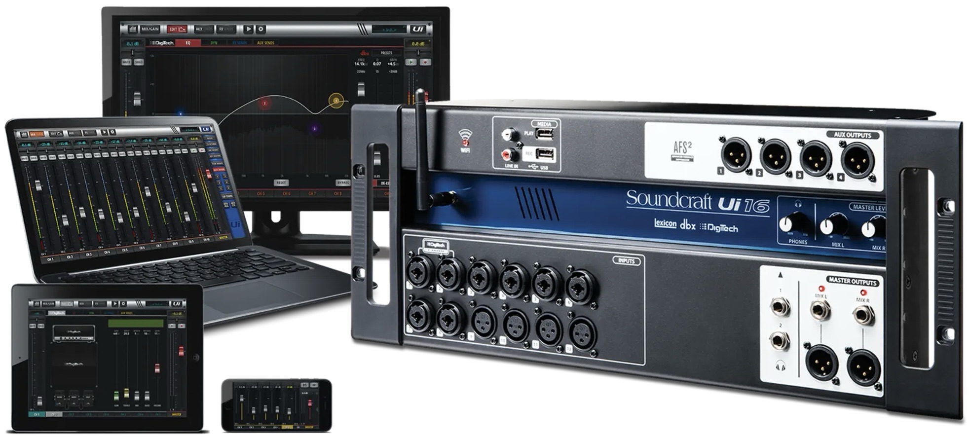 Example photo of Soundcraft Ui-series Digital Mixers with Wireless Control