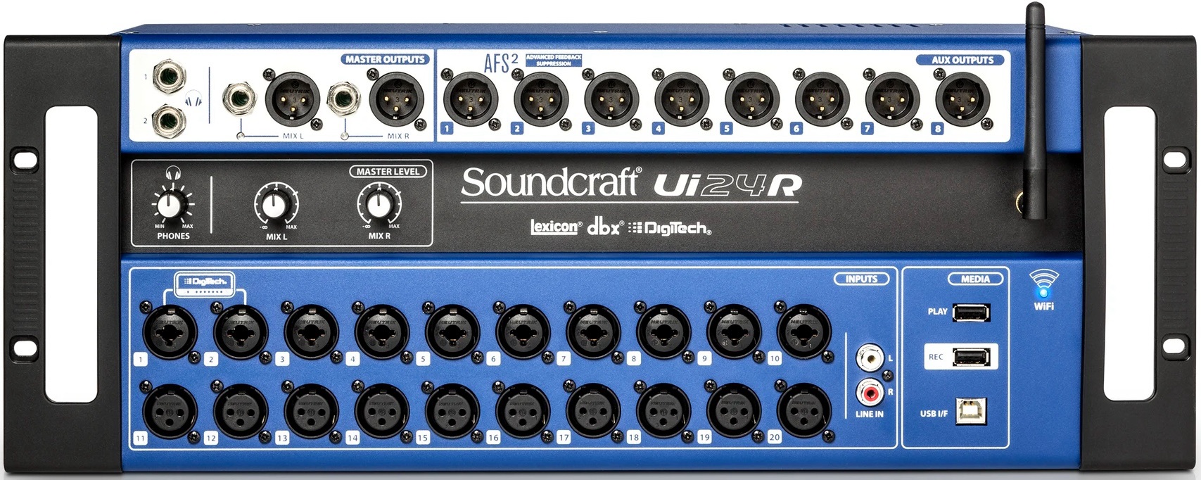 Example photo of Soundcraft Ui24R Digital Mixer, front