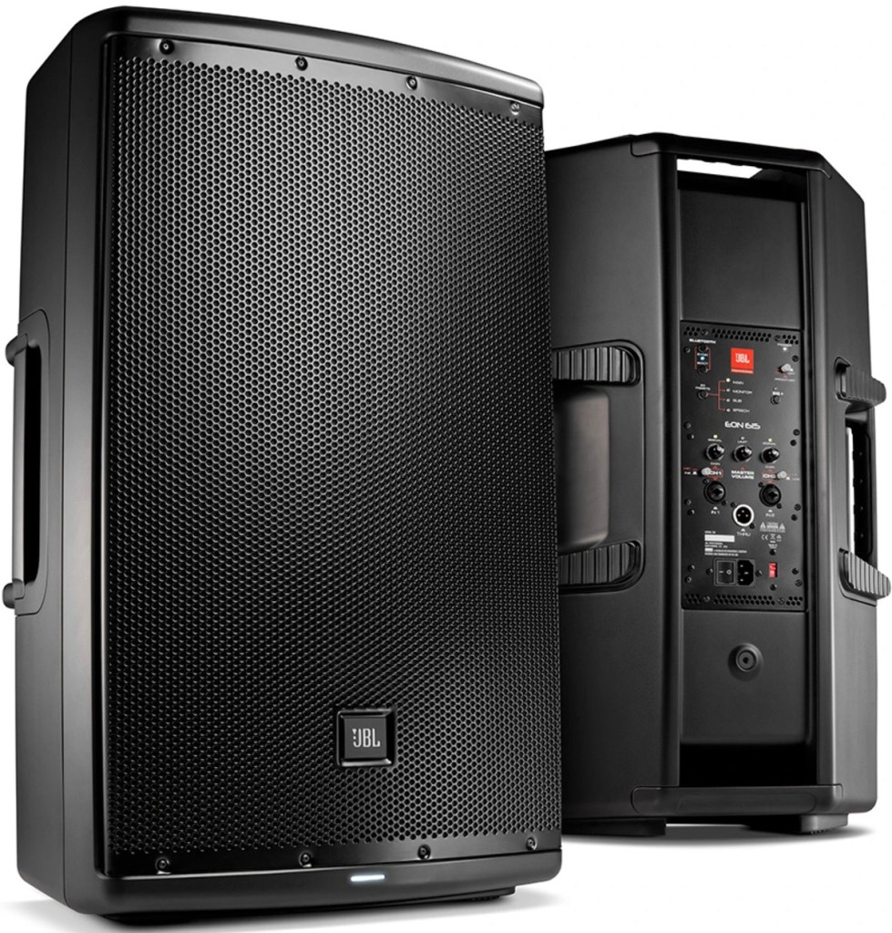 Example of JBL EON615 Powered Loudspeaker, front/rear